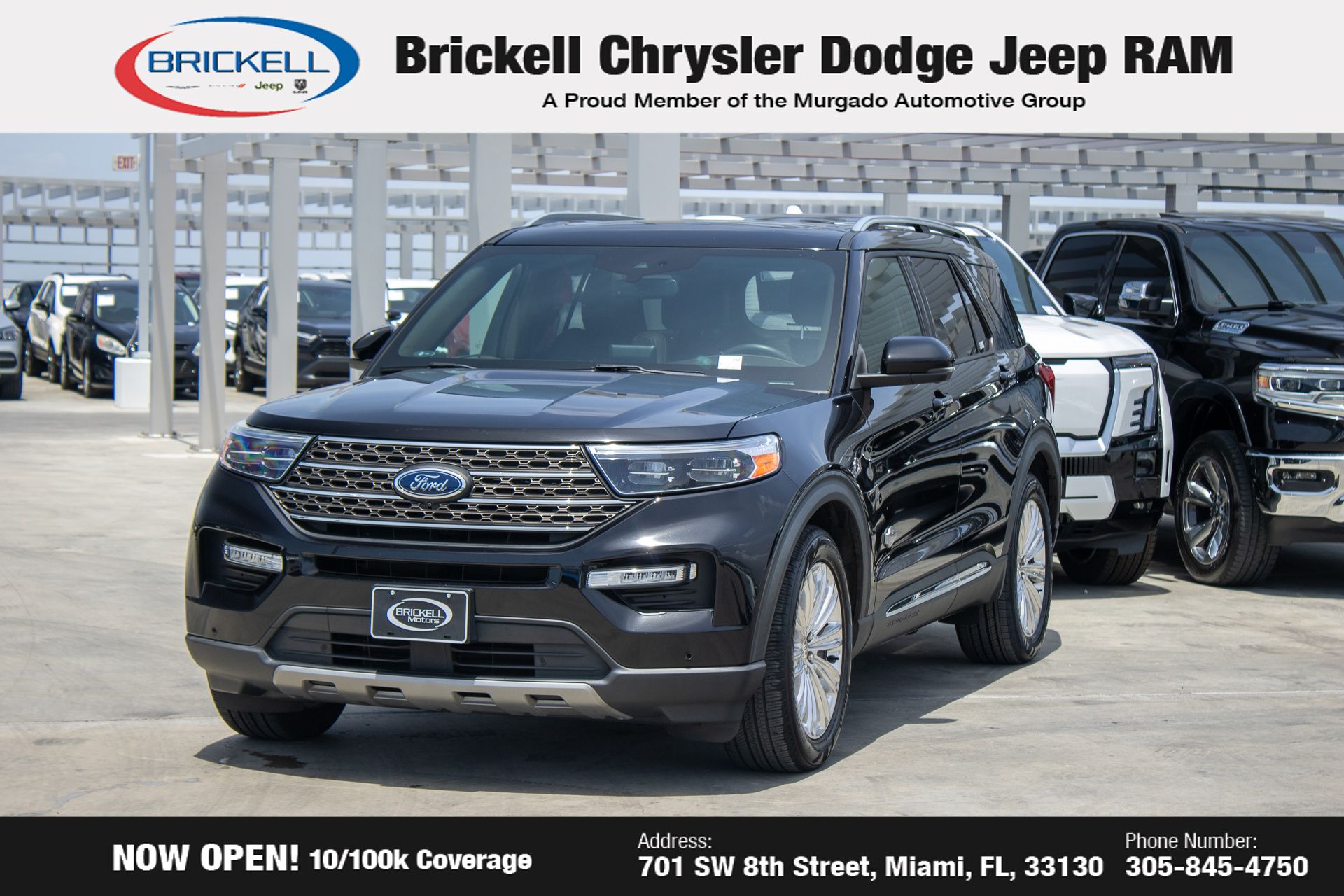 Used 2021 Ford Explorer King Ranch with VIN 1FM5K7LC6MGB77210 for sale in Miami, FL
