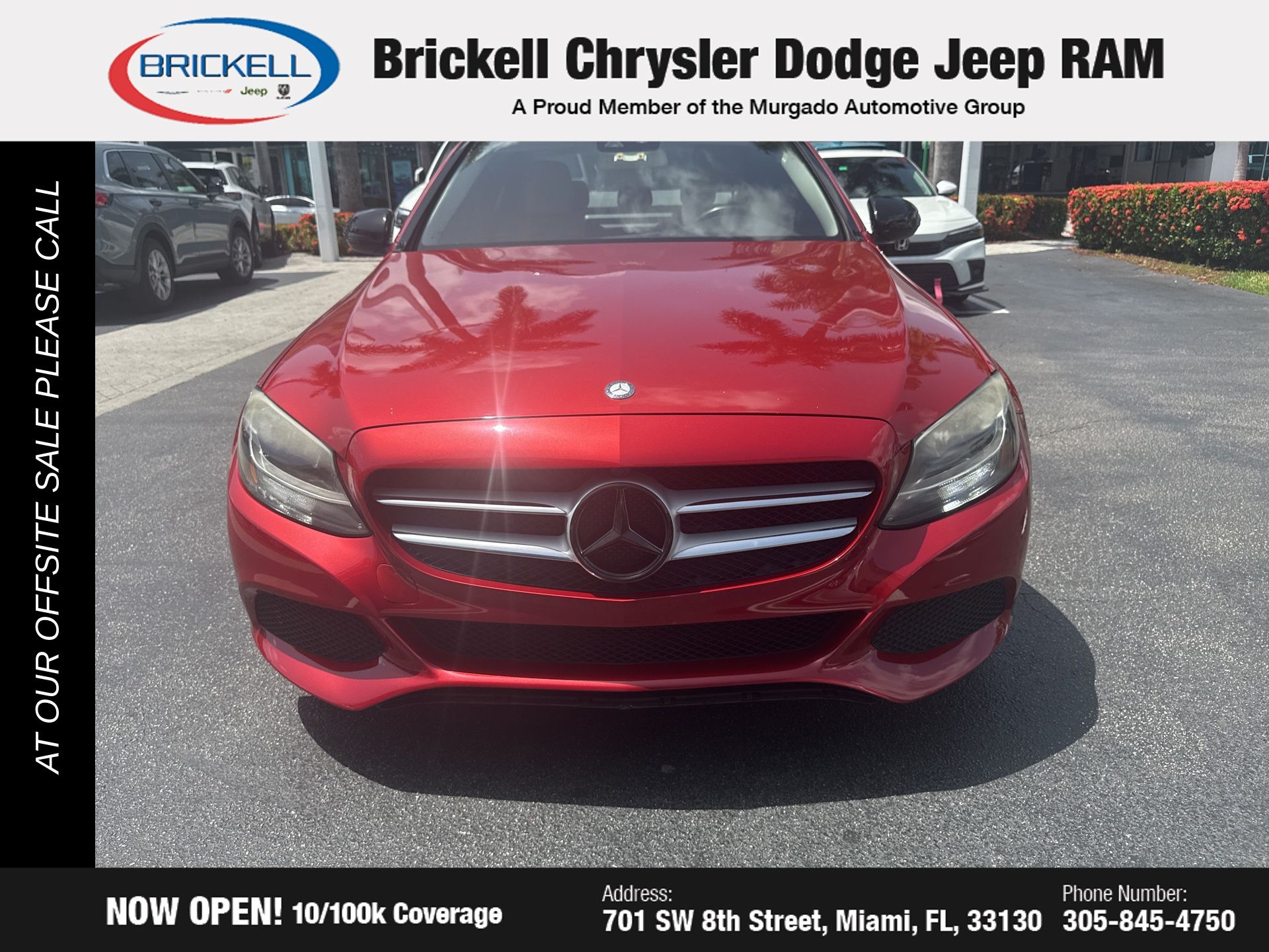 Used 2016 Mercedes-Benz C-Class C300 with VIN 55SWF4JB2GU125155 for sale in Miami, FL