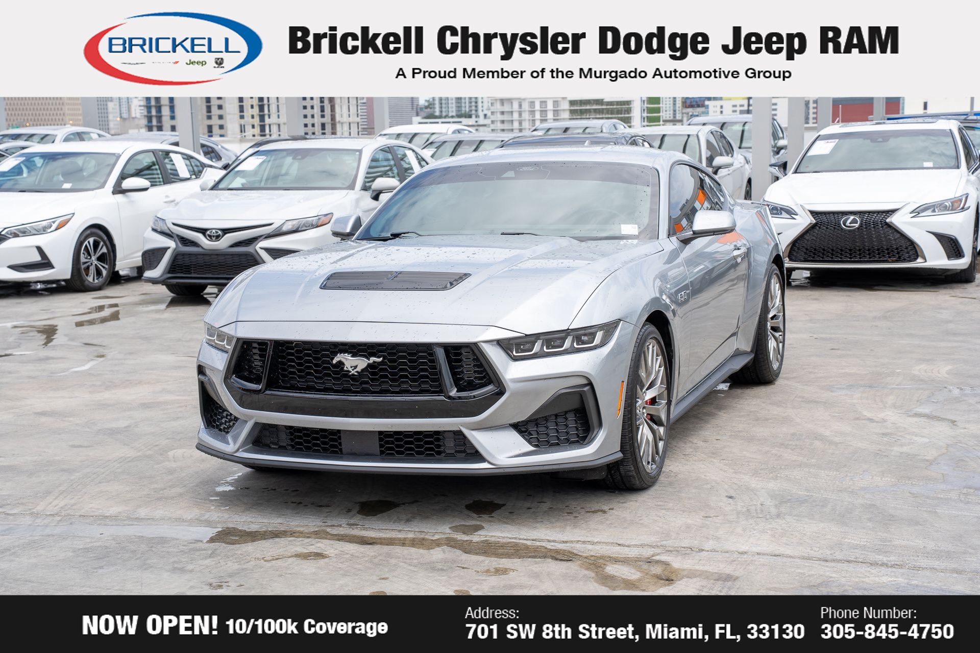 Used 2024 Ford Mustang GT Premium with VIN 1FA6P8CF5R5416541 for sale in Miami, FL
