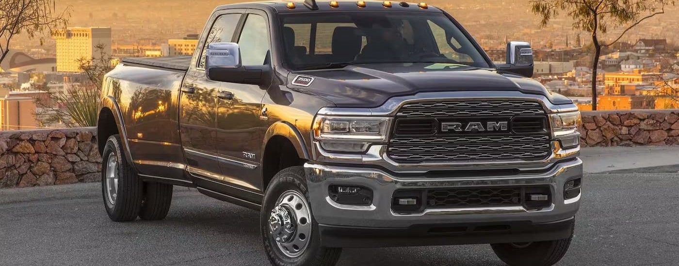 Grey 2023 Ram 3500 parked at an angle
