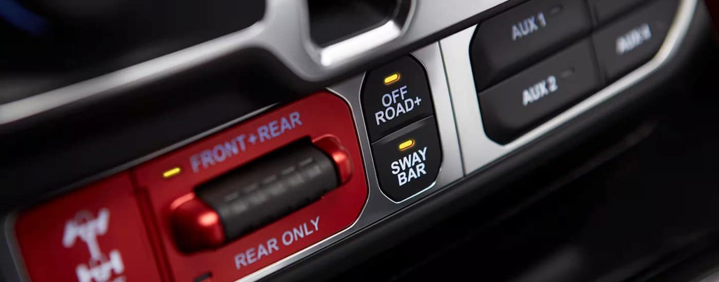 Buttons inside of a 2026 Jeep Gladiator