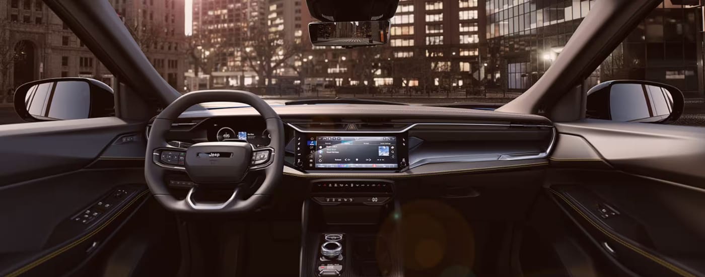 Black interior of a 2026 Jeep Cherokee