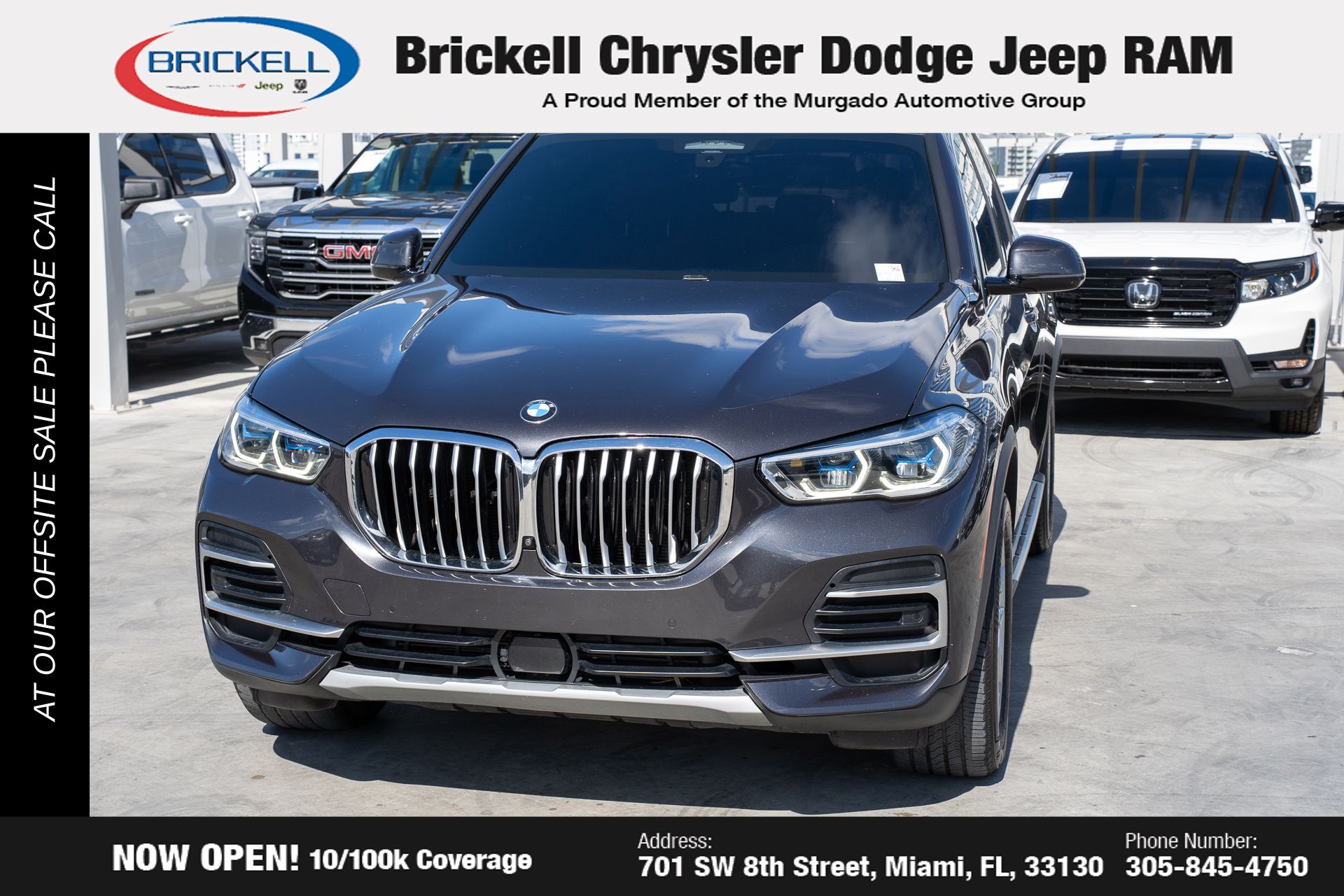 Used 2022 BMW X5 40i with VIN 5UXCR4C0XN9M73153 for sale in Miami, FL
