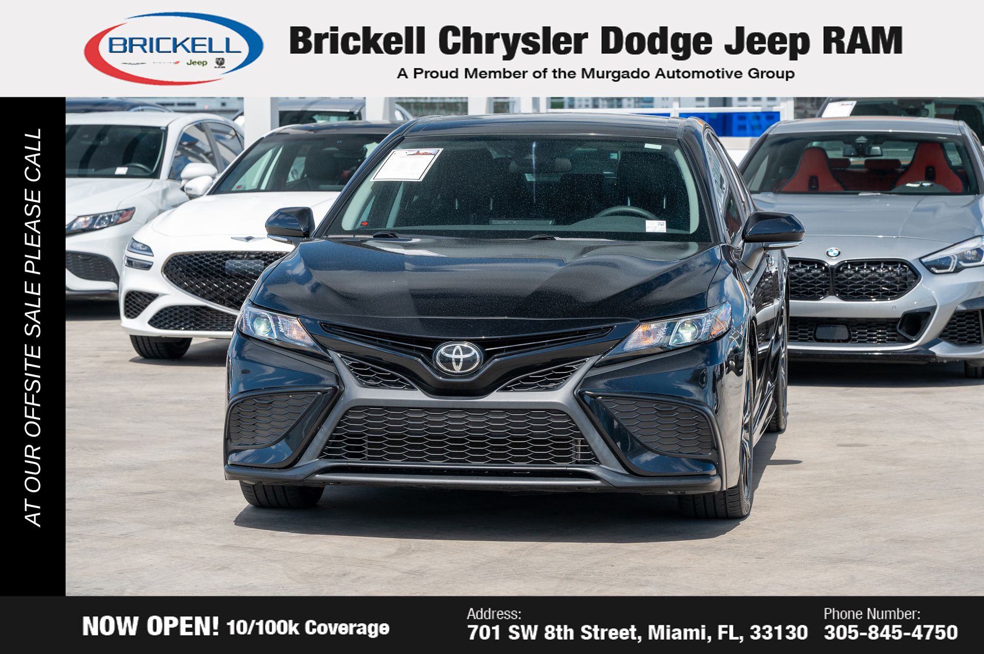 Used 2023 Toyota Camry SE with VIN 4T1G11AK8PU751136 for sale in Miami, FL