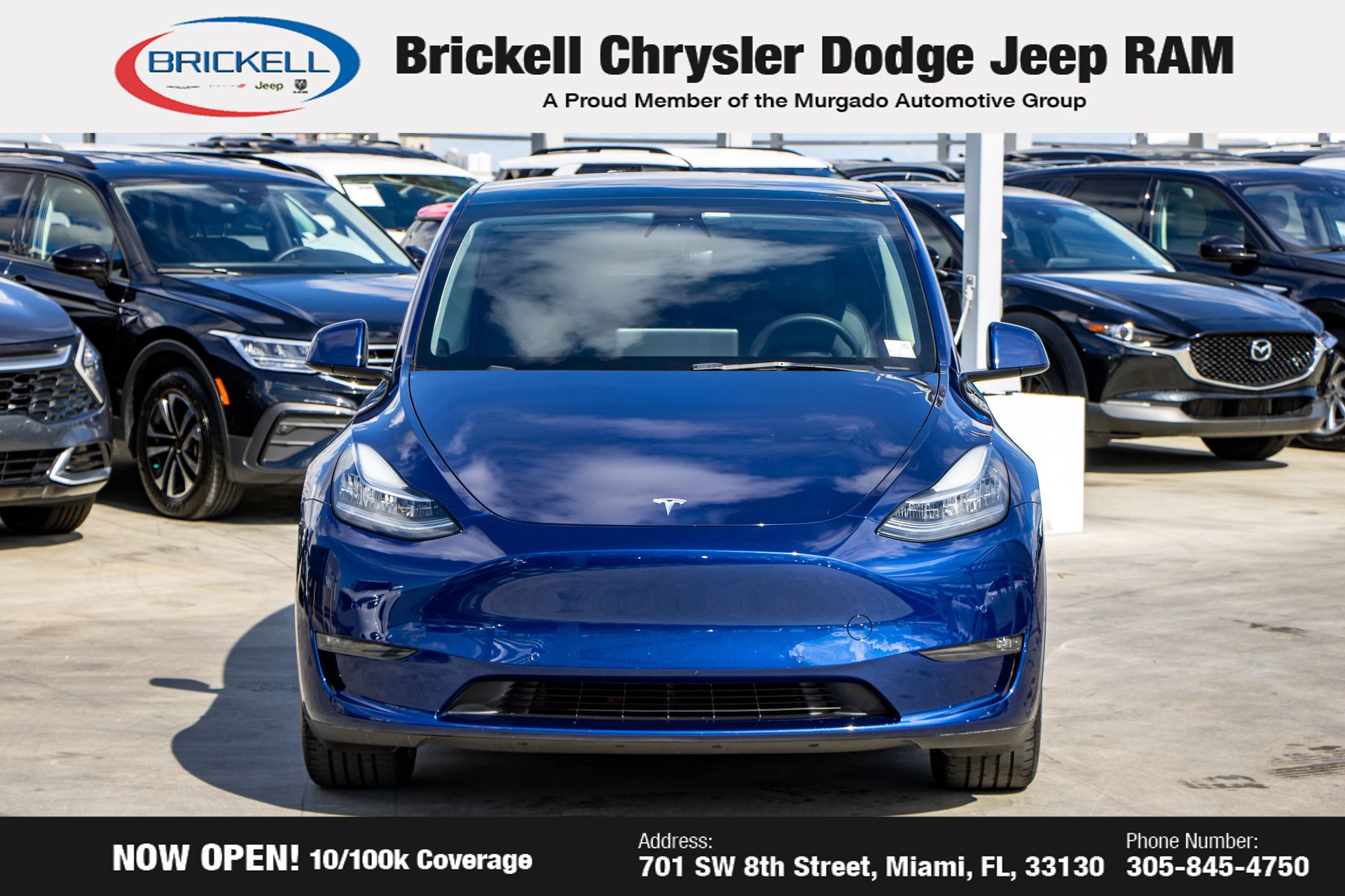Used 2021 Tesla Model Y Long Range with VIN 5YJYGDEE0MF206694 for sale in Miami, FL