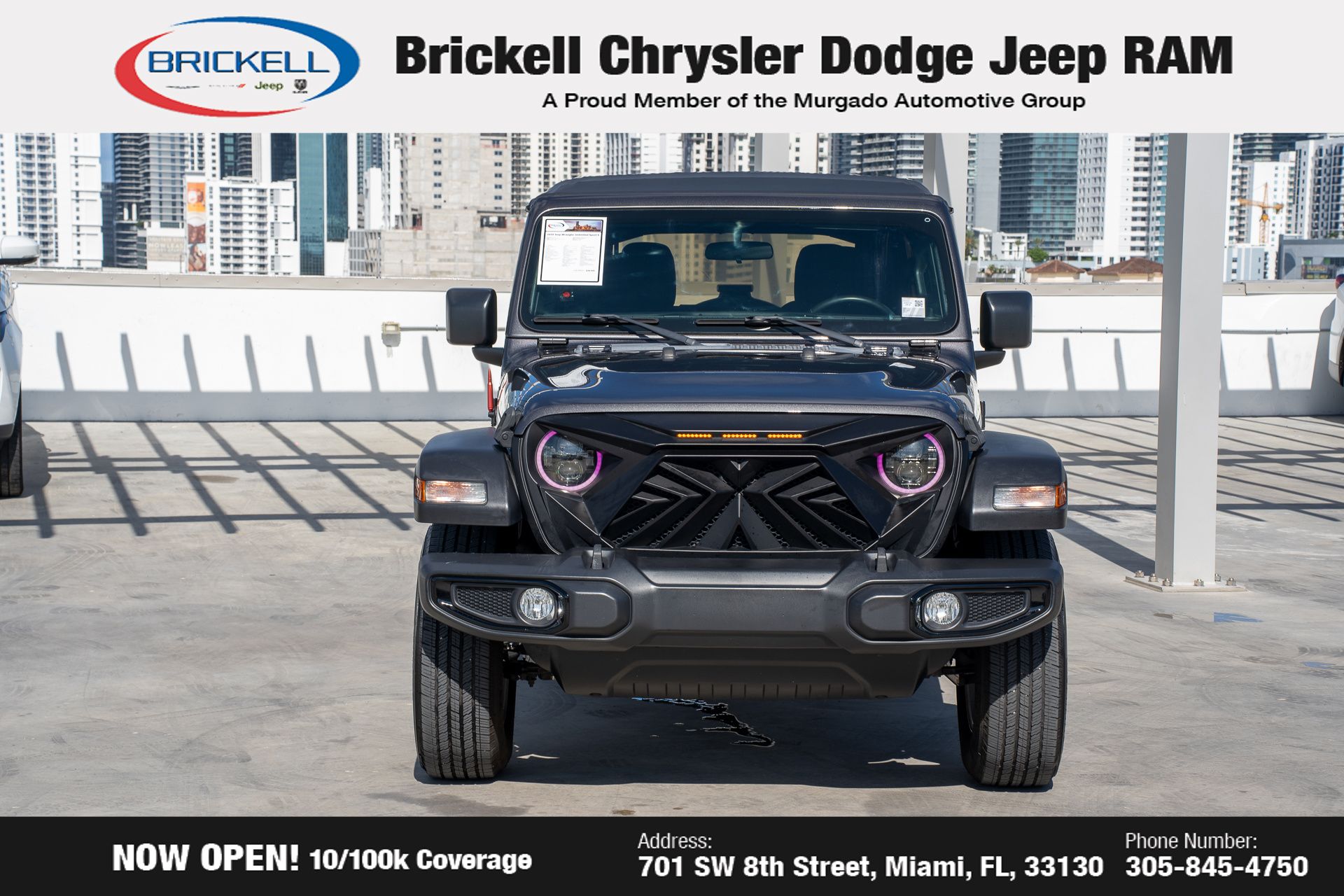 Used 2019 Jeep Wrangler Unlimited Sport S with VIN 1C4HJXDG6KW662942 for sale in Miami, FL
