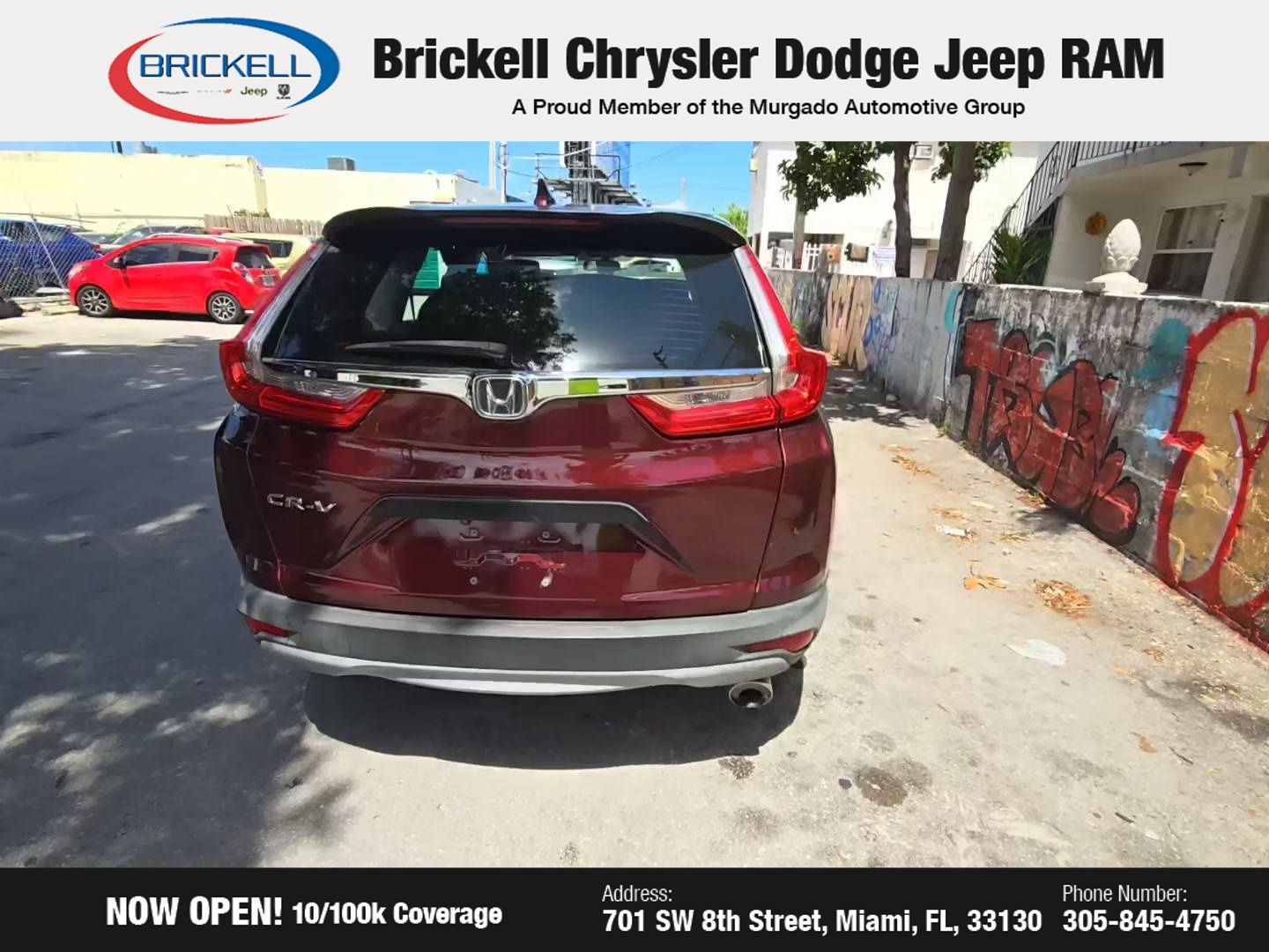 Used 2018 Honda CR-V LX with VIN 5J6RW5H33JL001428 for sale in Miami, FL