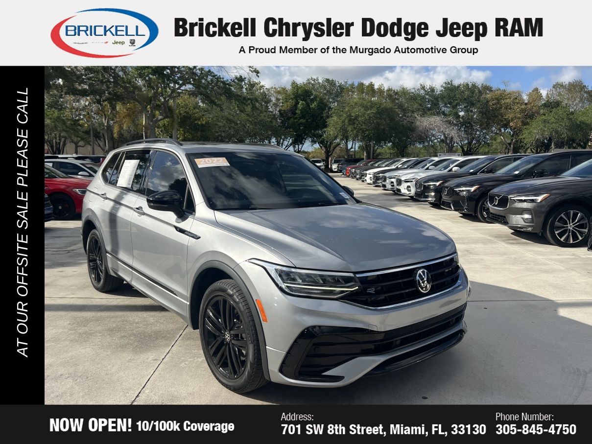 Used 2022 Volkswagen Tiguan SE R-LINE BLACK with VIN 3VVCB7AX7NM112988 for sale in Miami, FL