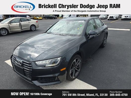 Used 2019 Audi A4 Premium with VIN WAUGMAF45KN016698 for sale in Miami, FL