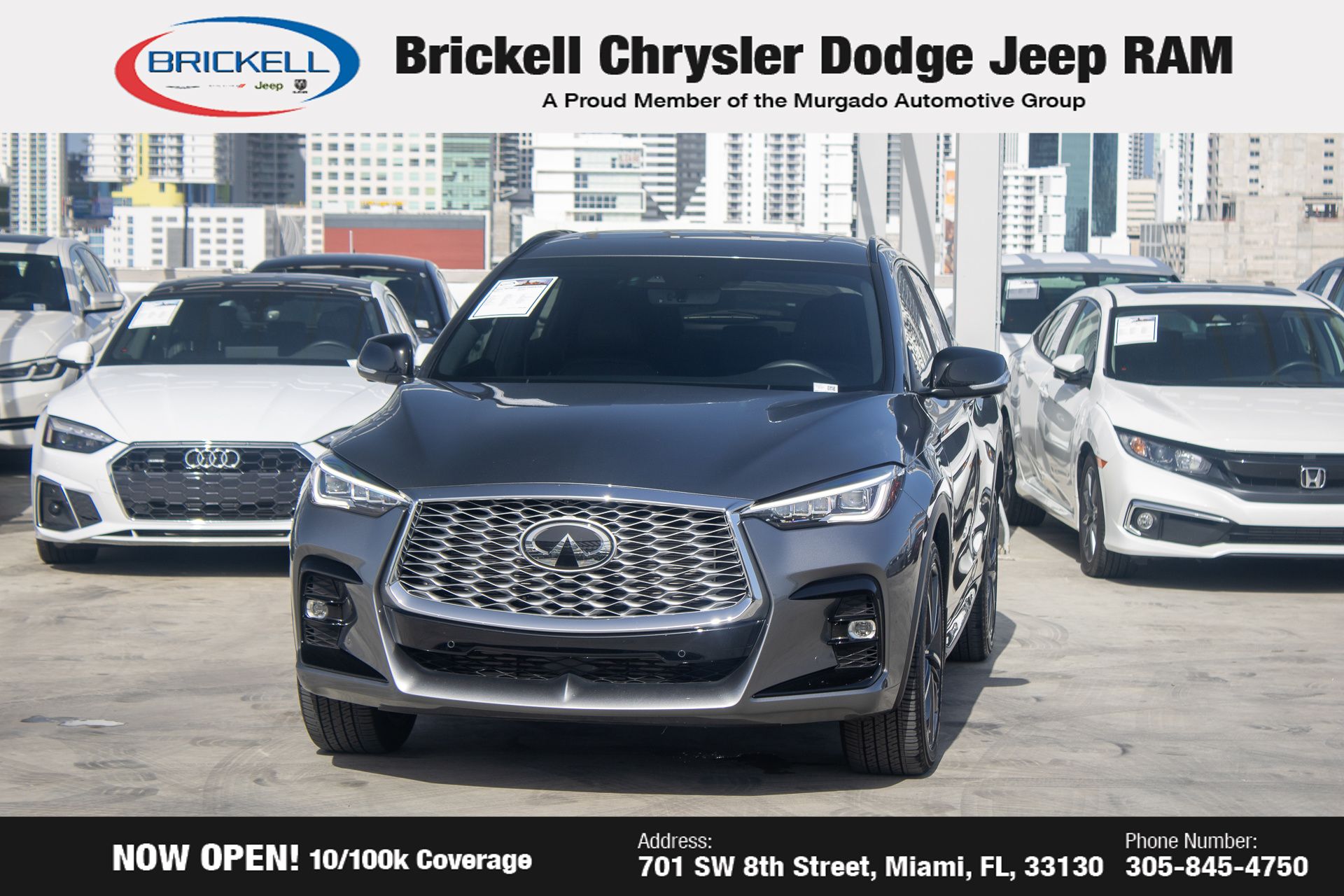 Used 2024 INFINITI QX55 Essential with VIN 3PCAJ5KR3RF108864 for sale in Miami, FL