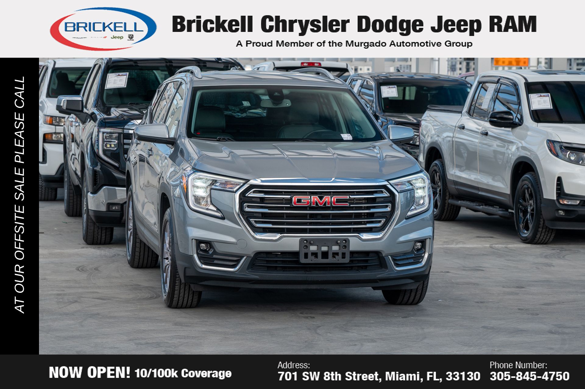 Used 2023 GMC Terrain SLT with VIN 3GKALVEGXPL200402 for sale in Miami, FL