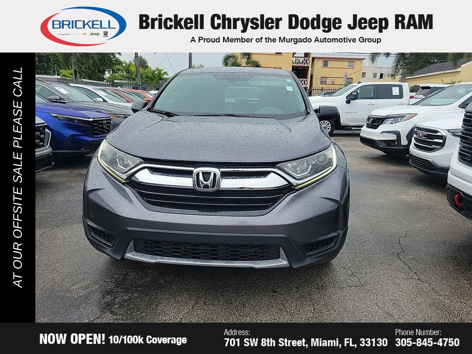 Used 2018 Honda CR-V LX with VIN 2HKRW5H33JH421460 for sale in Miami, FL