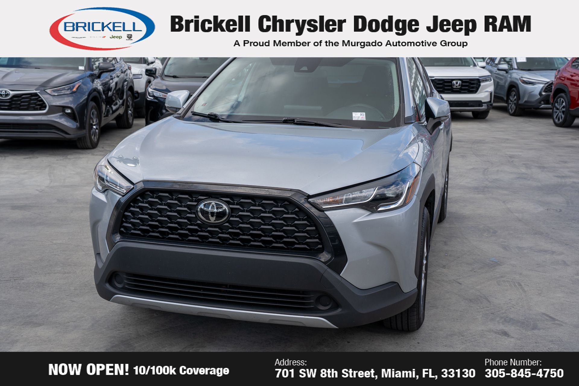 Used 2022 Toyota Corolla Cross LE with VIN 7MUCAAAG2NV032082 for sale in Miami, FL