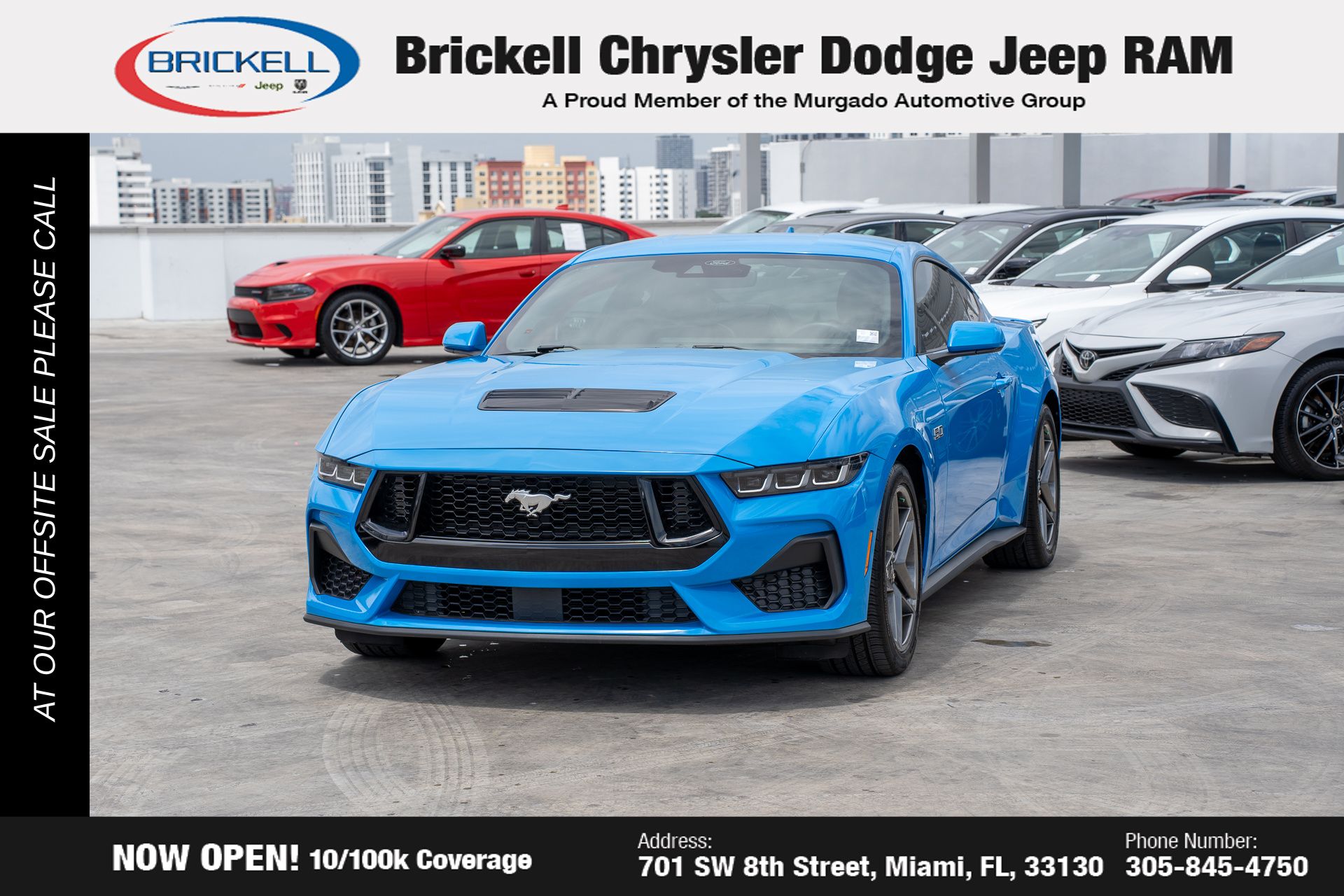 Used 2024 Ford Mustang GT Premium with VIN 1FA6P8CF8R5419840 for sale in Miami, FL