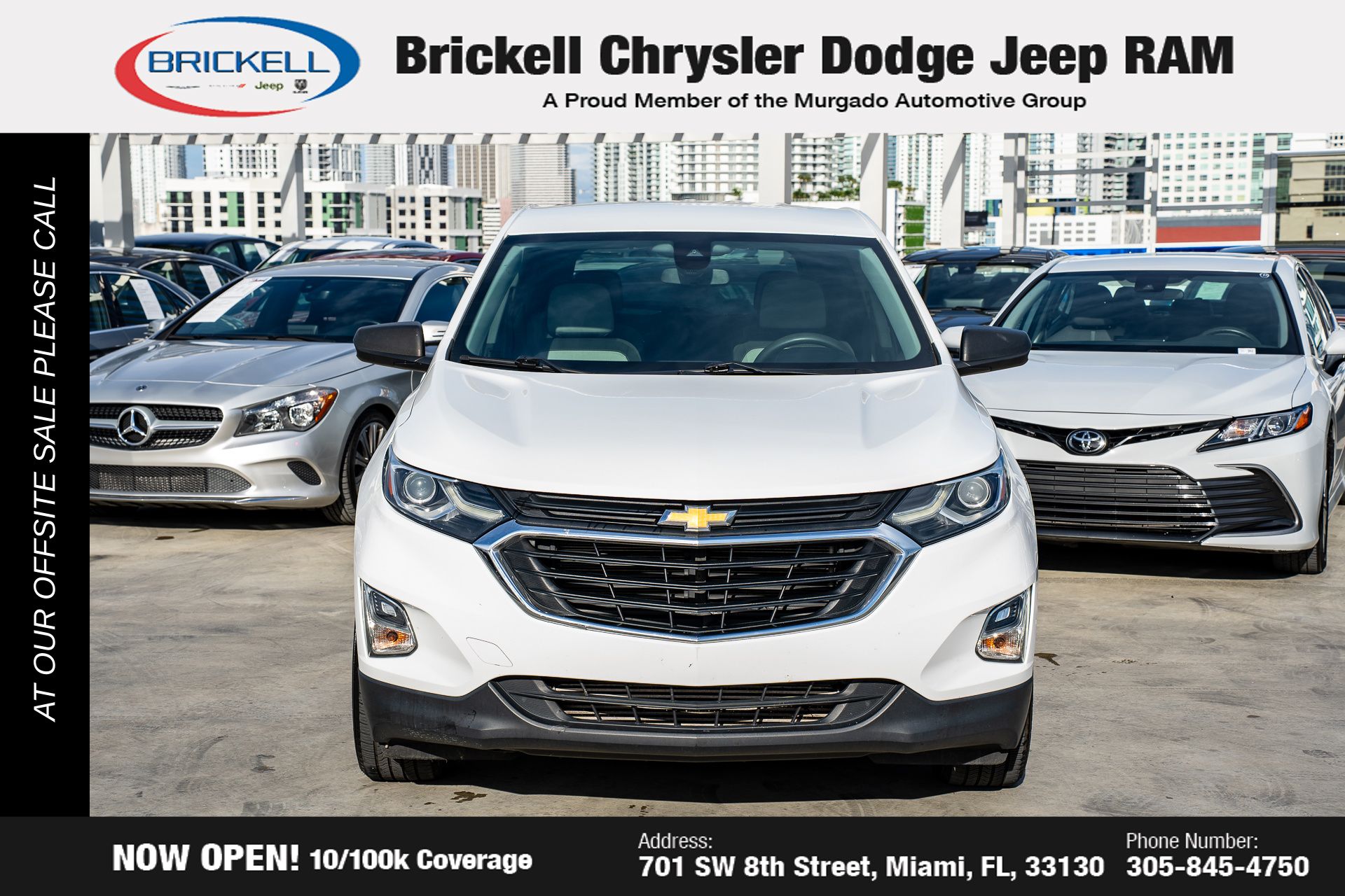 Used 2020 Chevrolet Equinox LS with VIN 3GNAXHEV4LS661487 for sale in Miami, FL