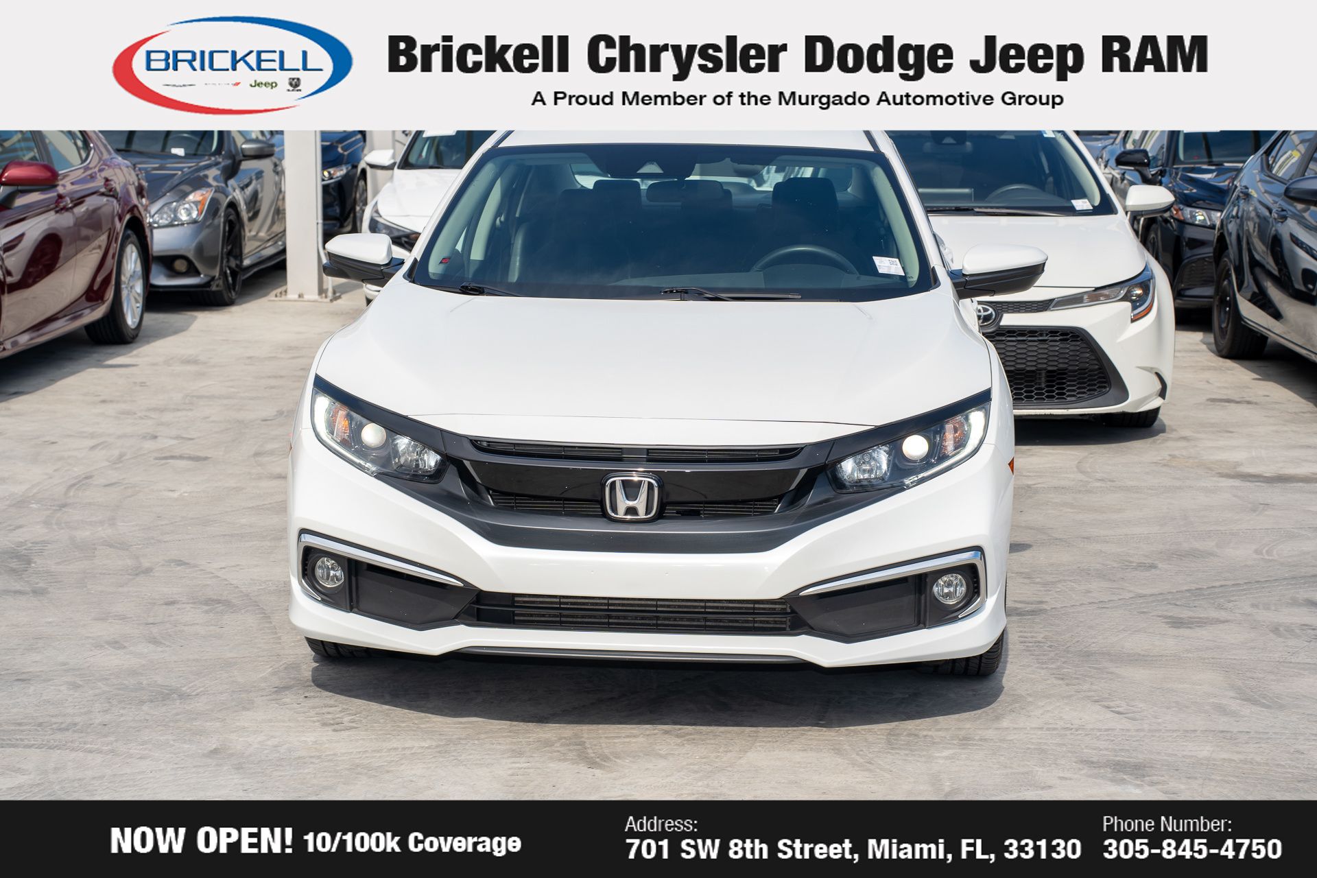 Used 2019 Honda Civic EX with VIN 19XFC1F30KE013687 for sale in Miami, FL