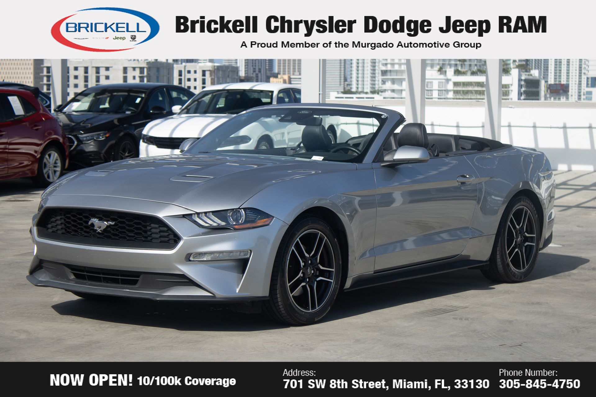 Used 2022 Ford Mustang EcoBoost Premium with VIN 1FATP8UH4N5103378 for sale in Miami, FL