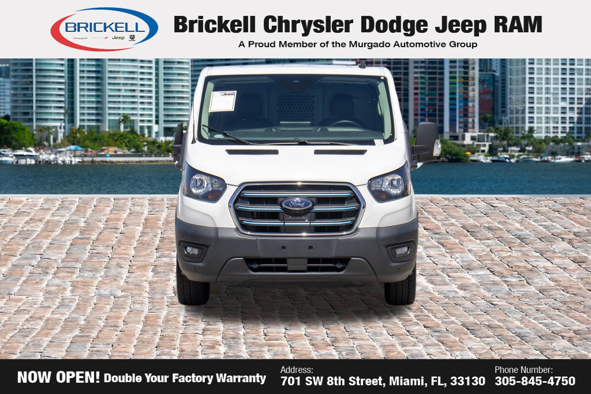 Used 2023 Ford E-Transit Cargo Van Base with VIN 1FTBW1YK3PKA02407 for sale in Miami, FL