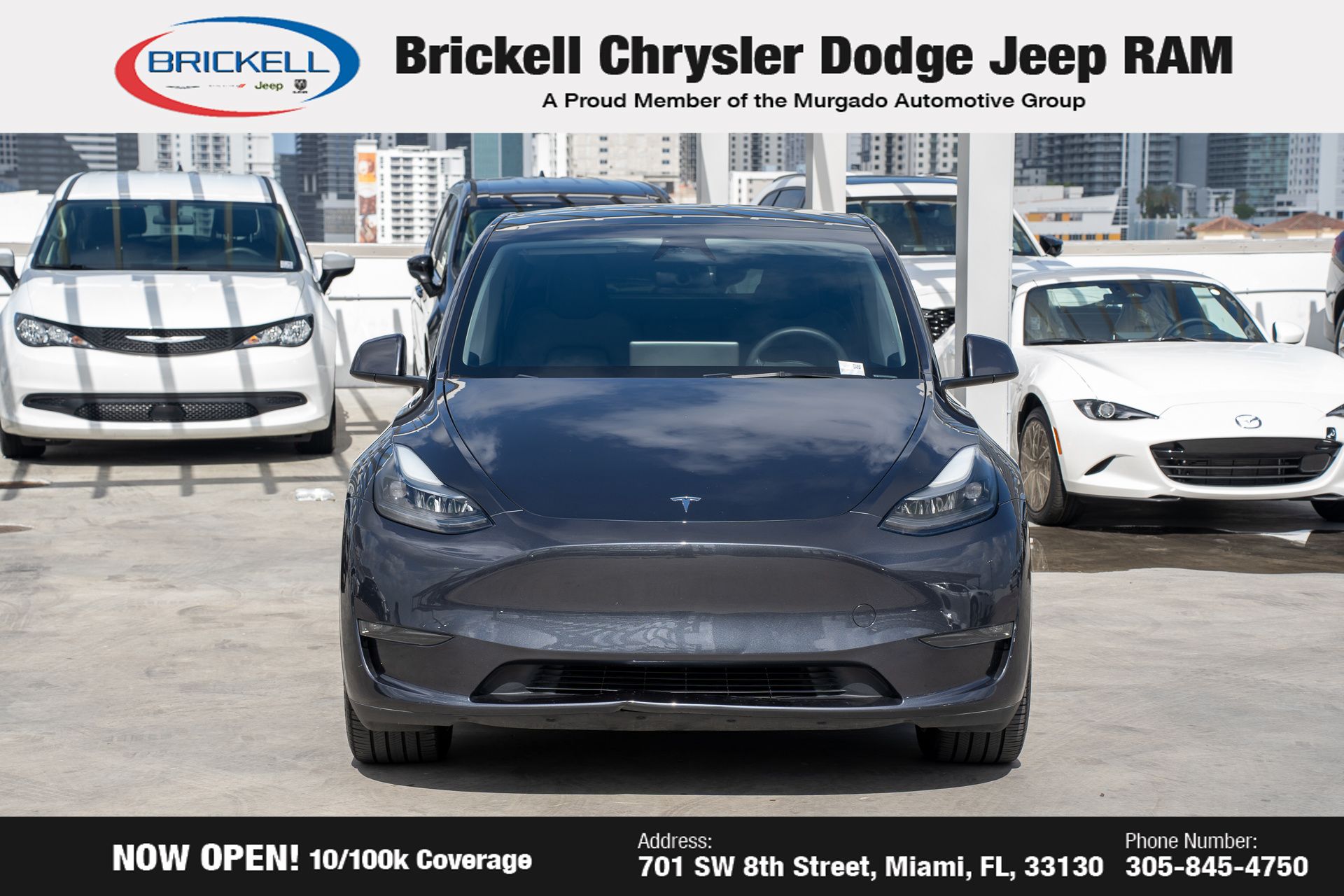 Used 2024 Tesla Model Y Long Range with VIN 7SAYGDEE7RA223340 for sale in Miami, FL