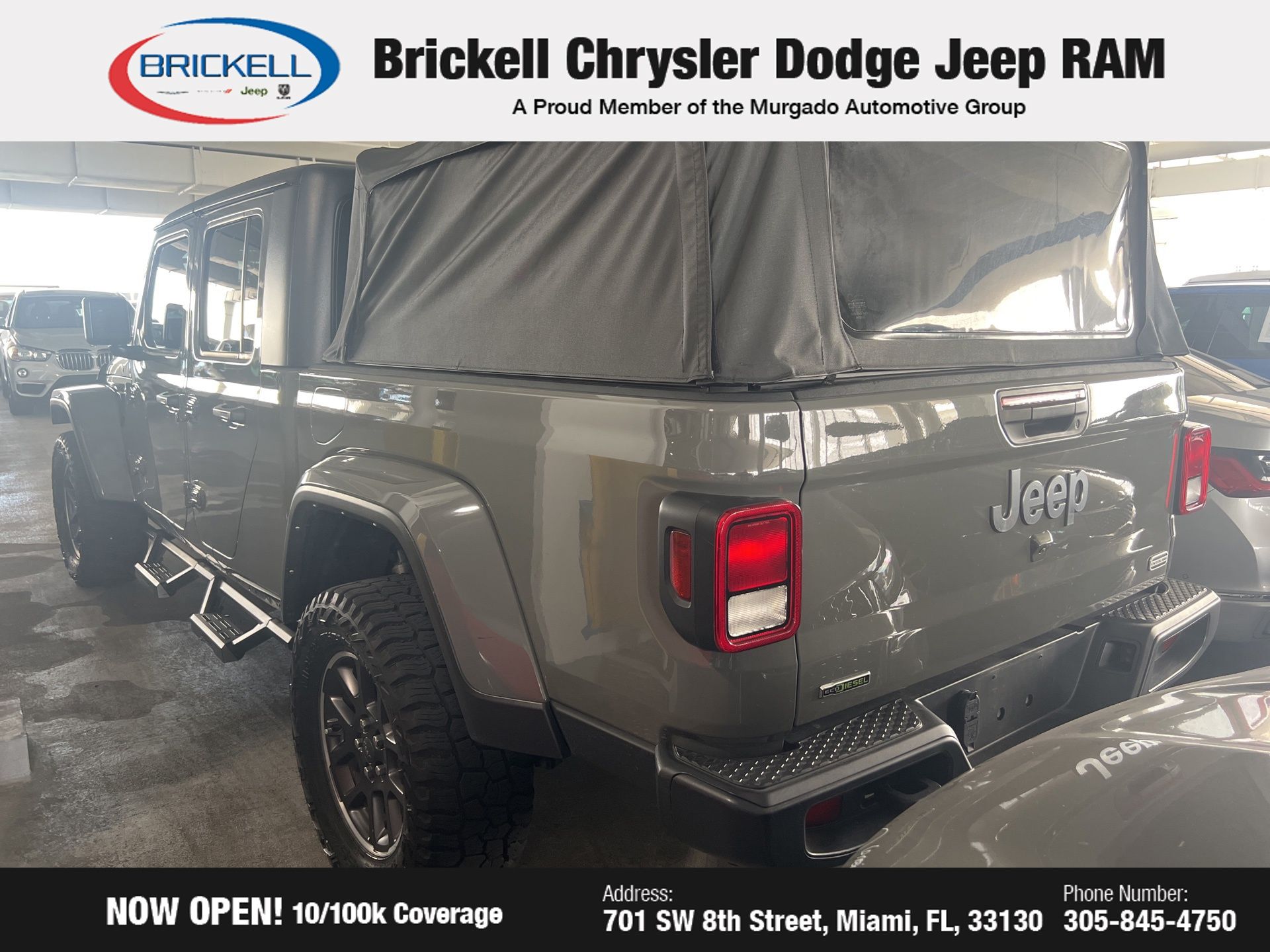 Used 2022 Jeep Gladiator Overland with VIN 1C6JJTFM5NL154617 for sale in Miami, FL