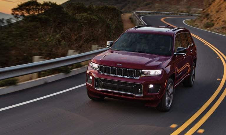 2022 Jeep Grand Cherokee L exterior on a Mountain Road