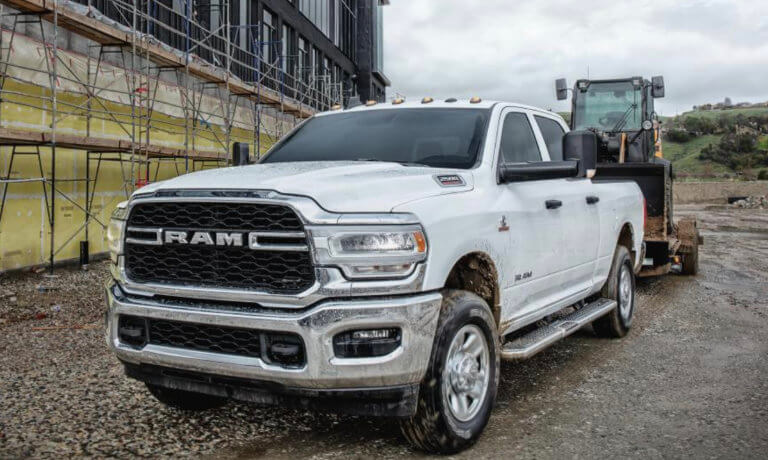 2023 Ram 2500 exterior at a construction site nearby