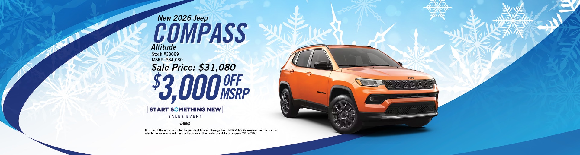 New 2026 Jeep Compass Altitude Offer | Merrill, WI