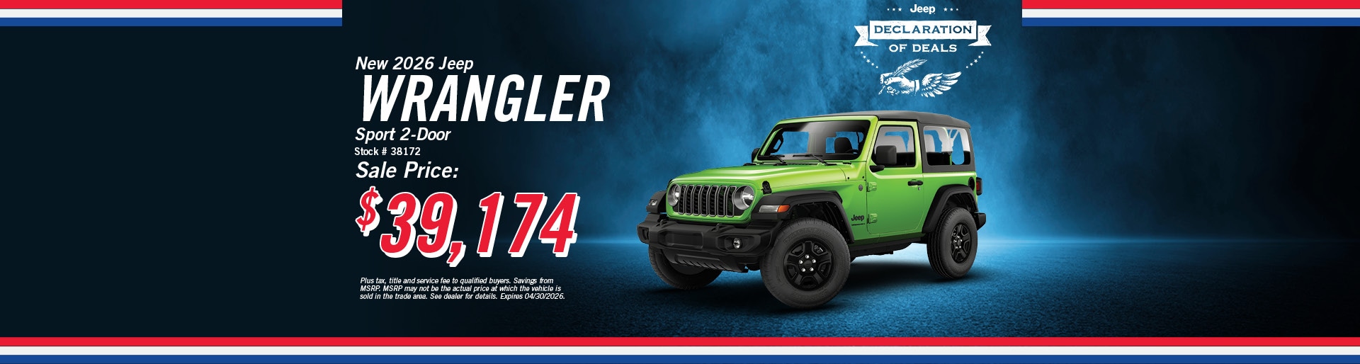 New 2026 Jeep Wrangler Offer | Merrill, WI