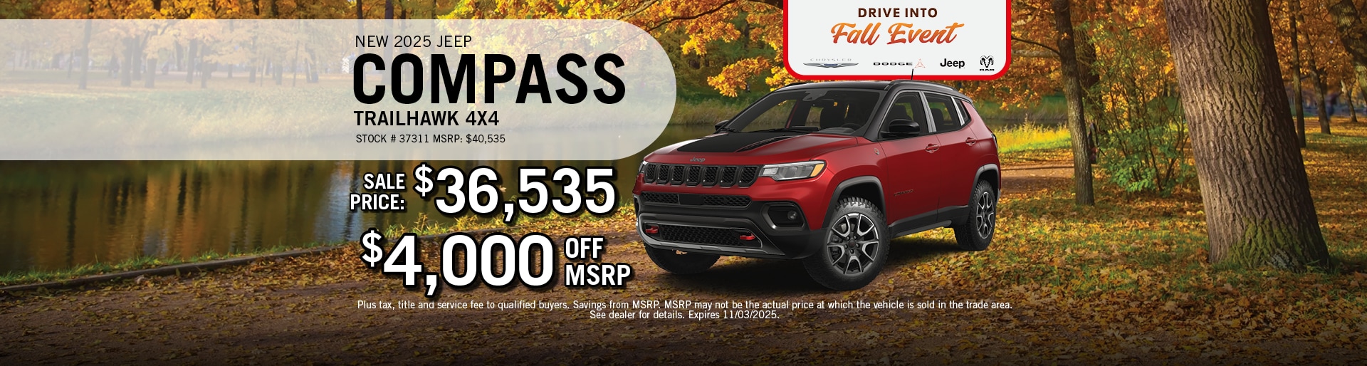 New 2025 Jeep Compass Trailhawk Offer | Merrill, WI
