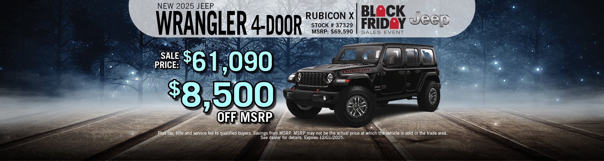 New 2025 Wrangler 4-Door Offer | Merrill, WI