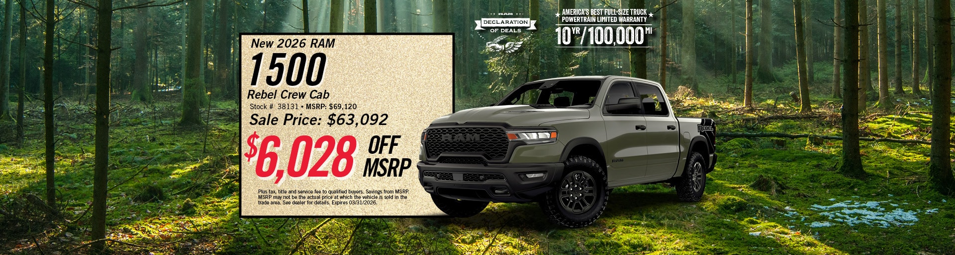 New 2026 Ram 1500 Rebel | Merrill, WI