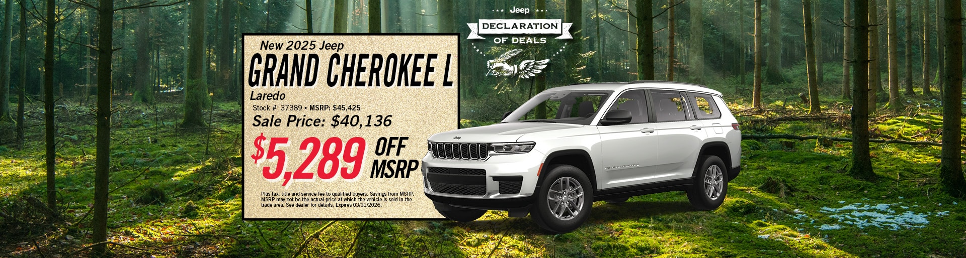 New 2025 Jeep Grand Cherokee L Offer | Merrill, WI