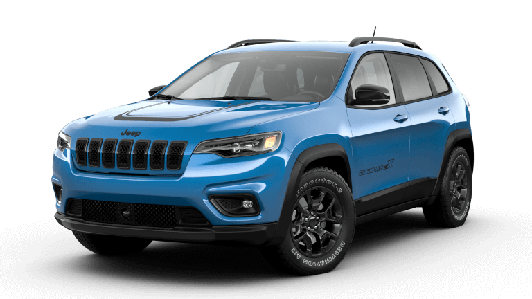 2022 Jeep Cherokee X in Hydro Blue Pearl exterior
