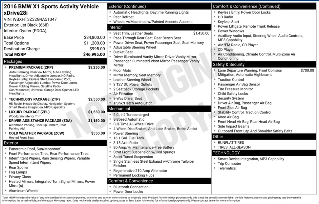 Used 2016 BMW X1 xDrive28i SUV