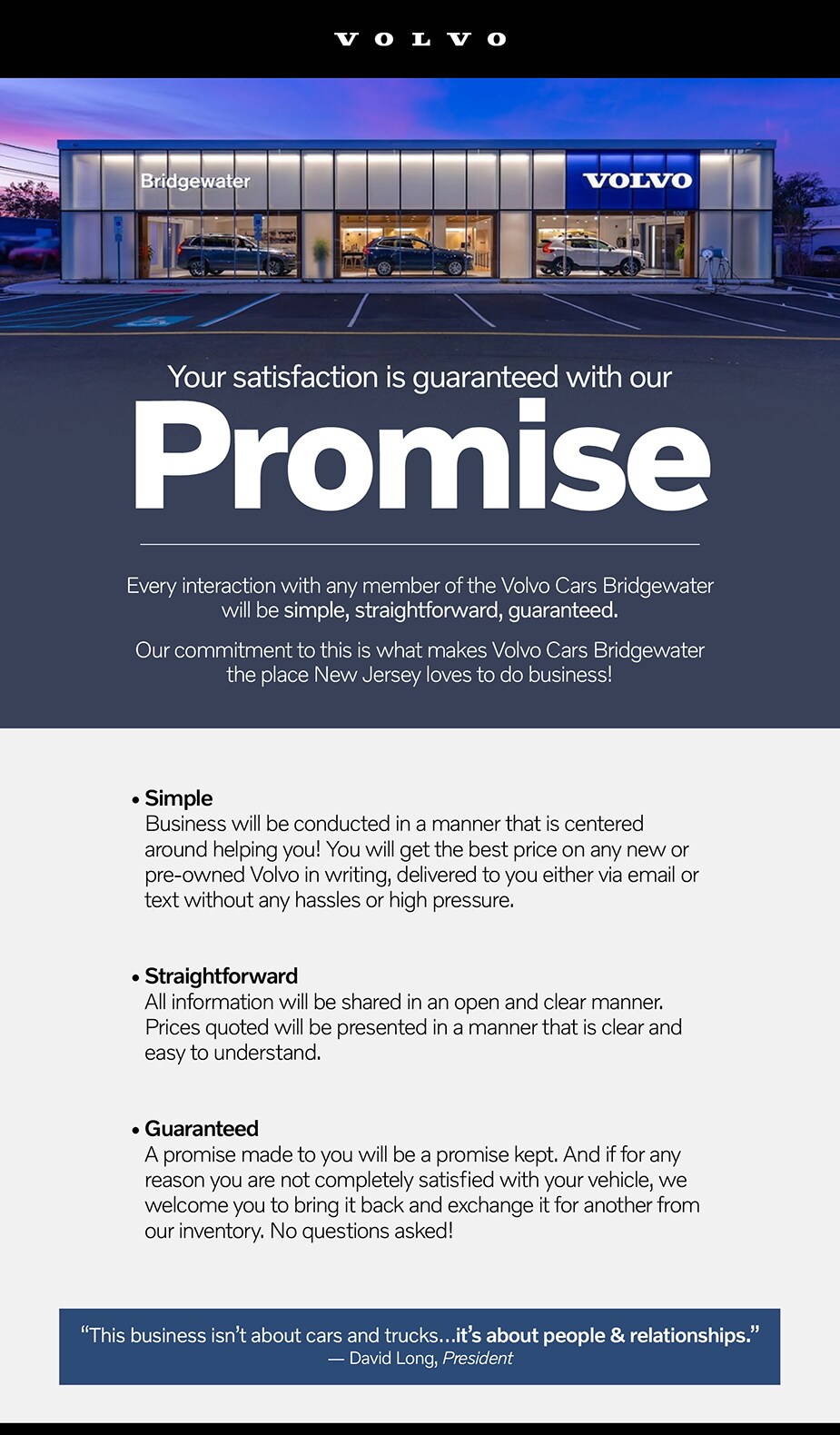 Why buy from Volvo Cars Bridgewater? Volvo Dealer Somerville, NJ