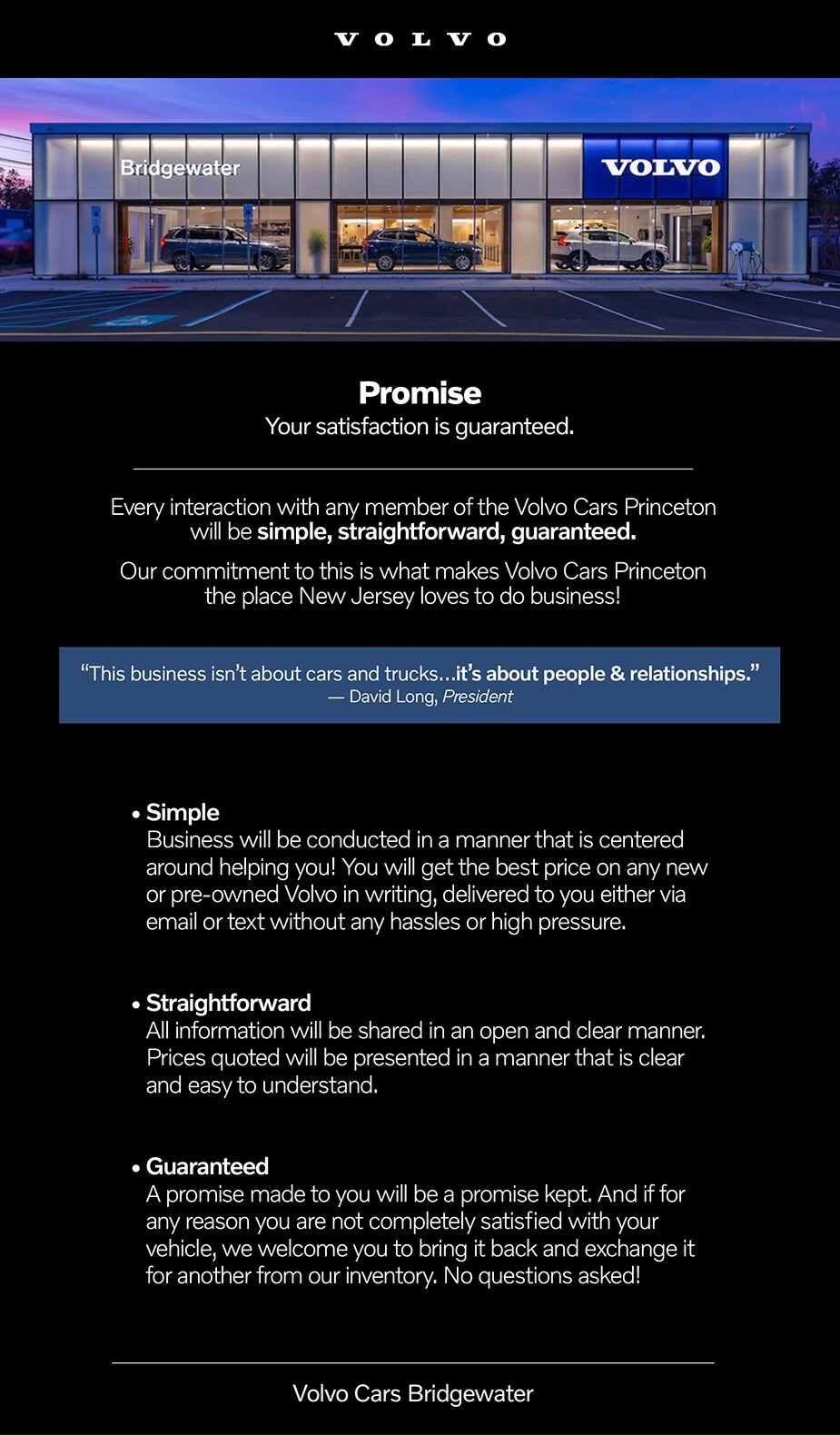 Why buy from Volvo Cars Bridgewater? Volvo Dealer Somerville, NJ