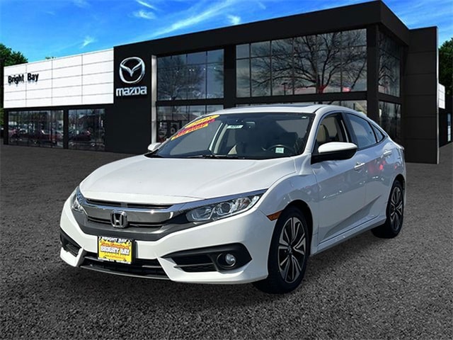 Used 2018 Honda Civic EX-L with VIN 2HGFC1F79JH643280 for sale in Bay Shore, NY