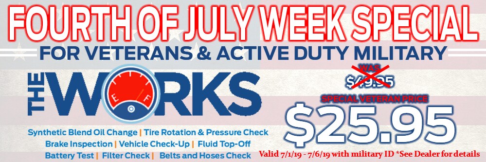 Hartland Ford 4th of July Veterans Oil Change Coupon