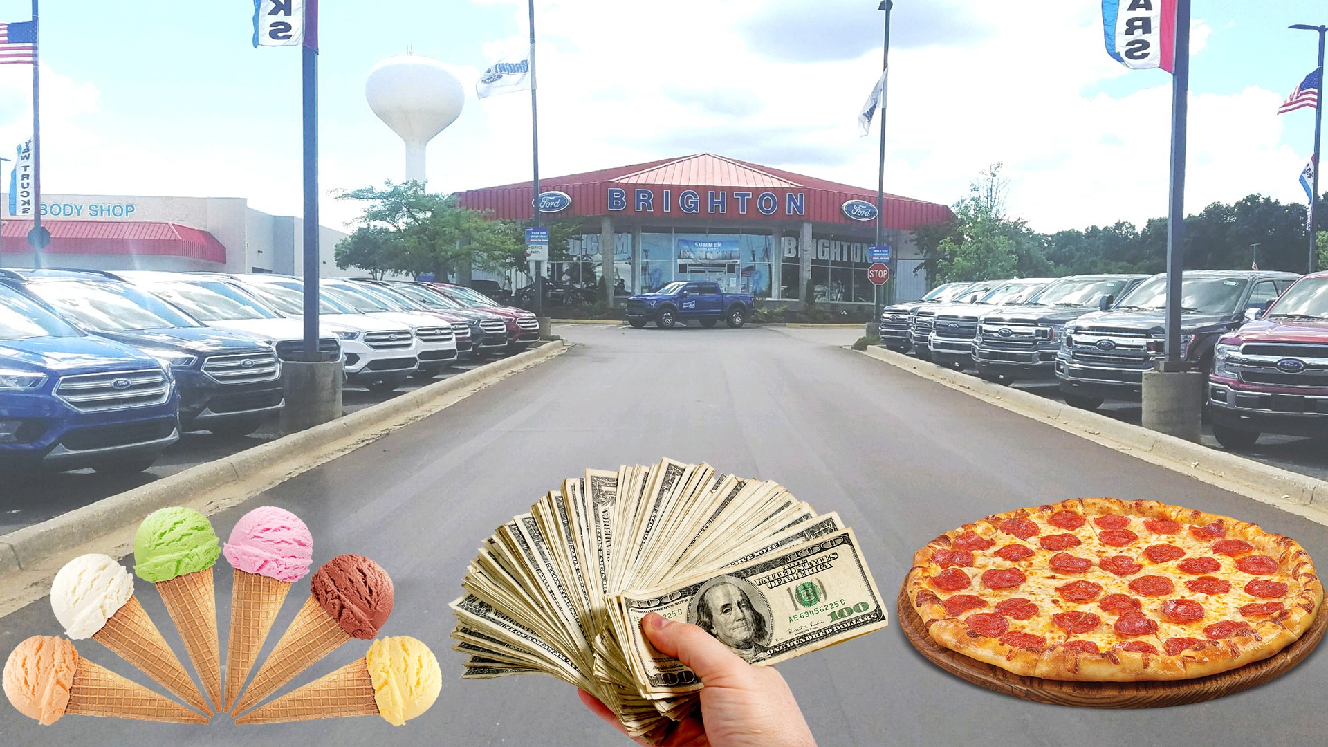 Money Ice Cream and Pizza Ford Dealership South Lyon