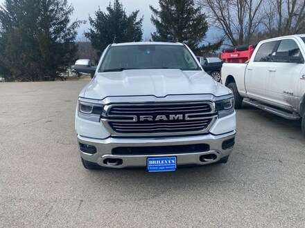 Featured Pre-Owned 2021 Ram 1500 Laramie Truck Crew Cab for sale in Rutland, VT at Brileya's Chrysler Jeep
