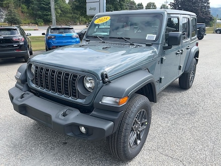 Featured New 2025 Jeep Wrangler 4-DOOR SPORT S Sport Utility for sale in Rutland, VT at Brileya's Chrysler Jeep