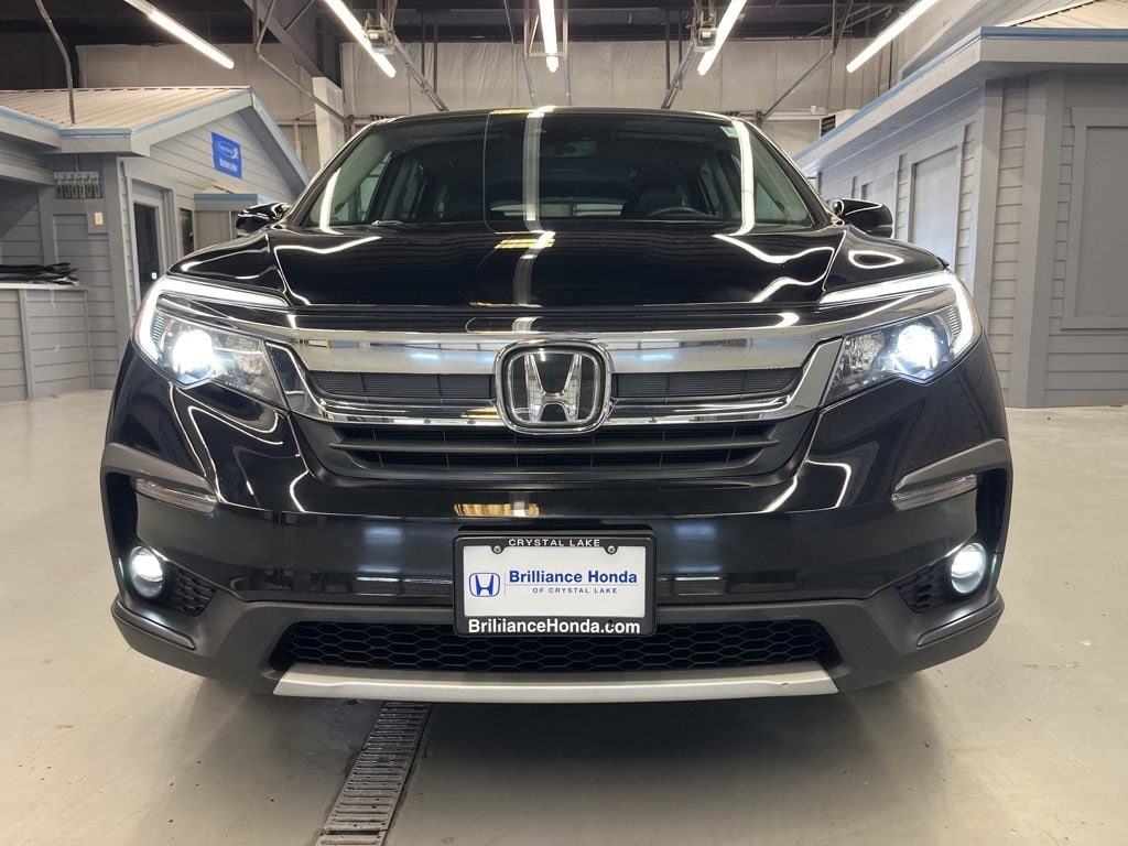 Certified 2021 Honda Pilot EX-L with VIN 5FNYF6H52MB100659 for sale in Crystal Lake, IL