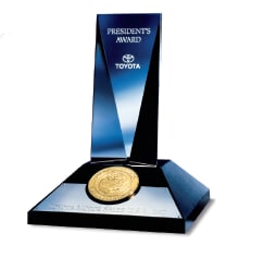 Toyota's Tiffany crystal President's Award - given to first-year winners)