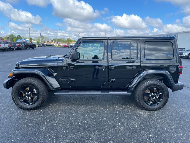 Used 2022 Jeep Wrangler Unlimited Sahara with VIN 1C4HJXEG6NW149922 for sale in Brodhead, WI