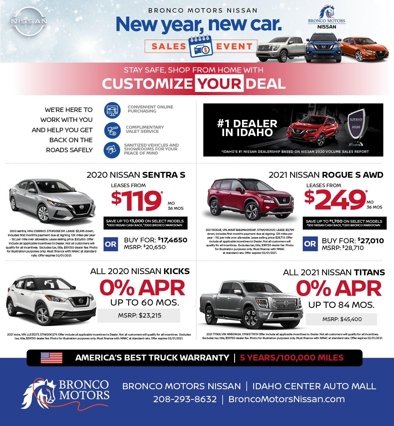 New Nissan Specials Lease, incentives and financing