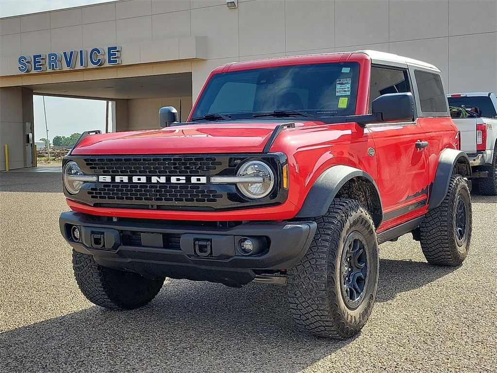Used 2023 Ford Bronco 2-Door Wildtrak with VIN 1FMDE5CP4PLA84885 for sale in Brownfield, TX