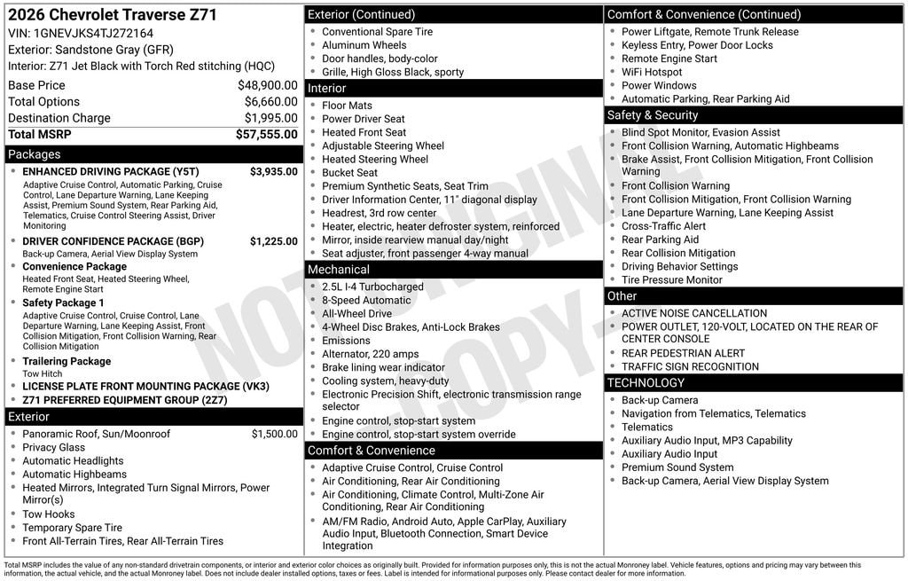 2026 Chevrolet Traverse Z71 - Photo 10