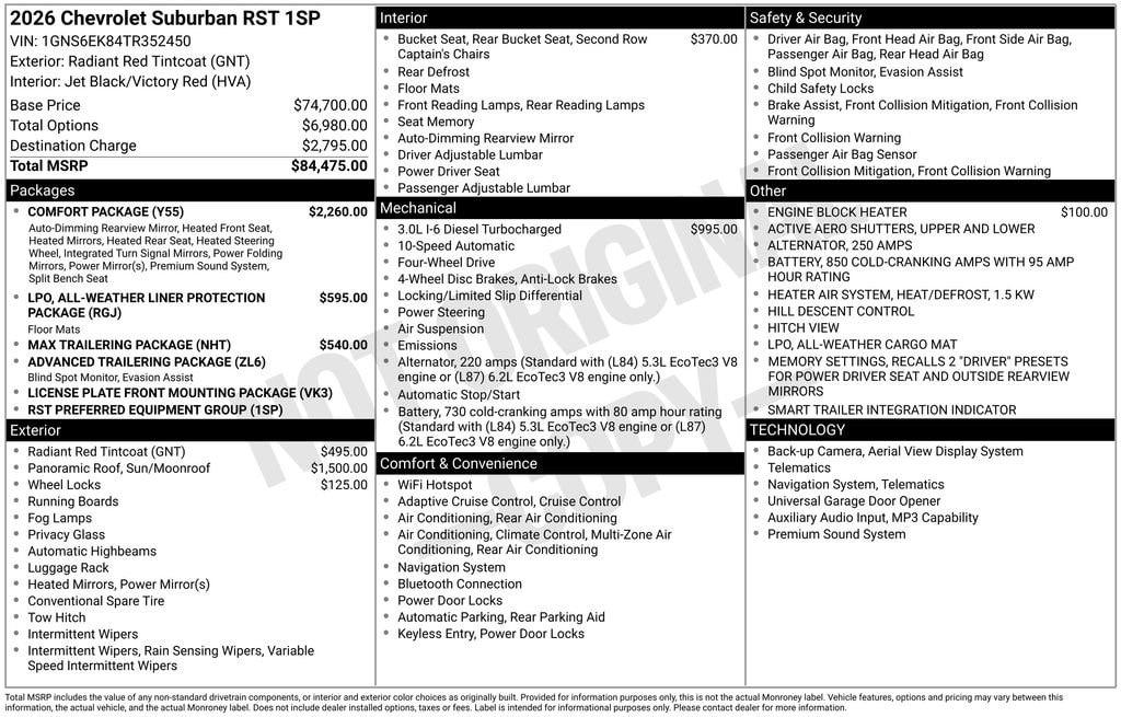 2026 Chevrolet Suburban RST - Photo 10
