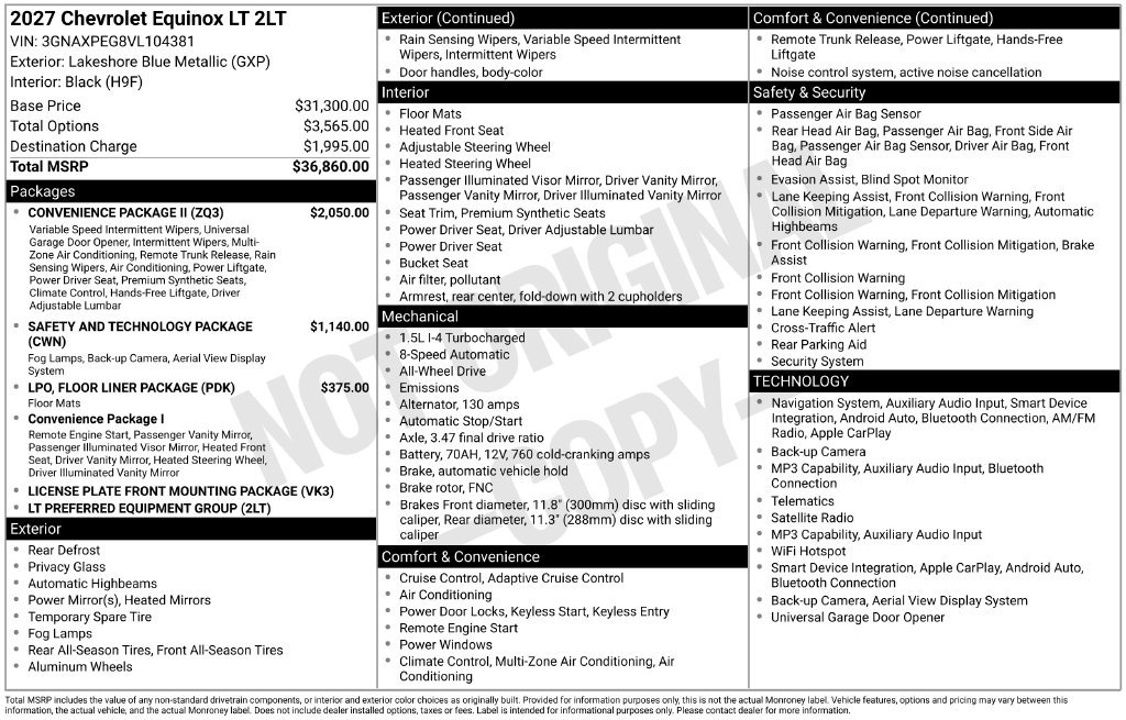 2027 Chevrolet Equinox LT - Photo 9
