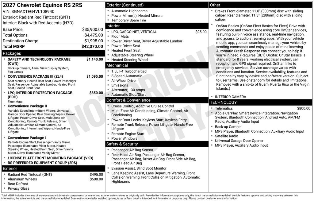 2027 Chevrolet Equinox RS - Photo 10